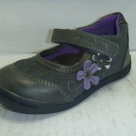 Детски обувки ONE STEP сиво с лилаво, цвете, лепенка, снимка 1 - Детски маратонки - 13895736