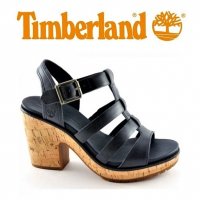 ПРОМО 🍊 TIMBERLAND № 37 & 39 🍊 Кожени дамски сандали DARK BLUE LEATHER нови с кутия, снимка 9 - Сандали - 25310780