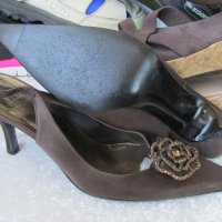 елегантни 39 - 40 дамски обувки Stuart Weitzman original от фин сатен , сандали, GOGOMOTO.BAZAR.BG®, снимка 8 - Сандали - 21822743