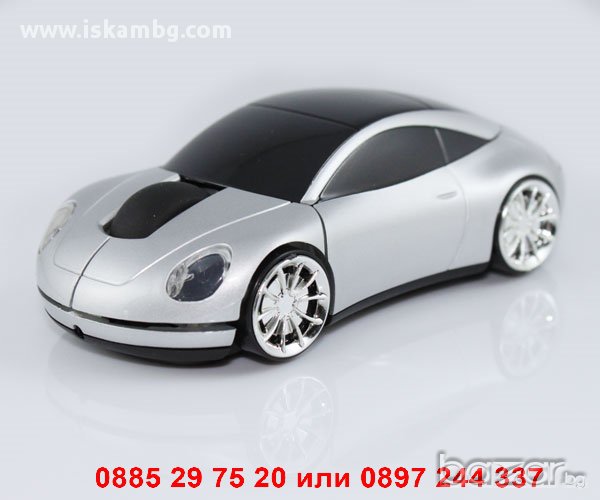 Мишка кола Порше - Сива, снимка 1