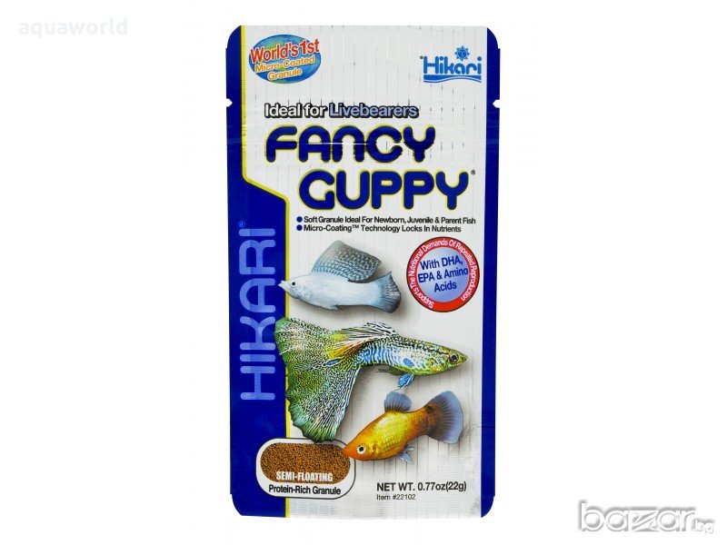 "ПРОМОЦИЯ" Hikari Fancy Guppy 22g, снимка 1
