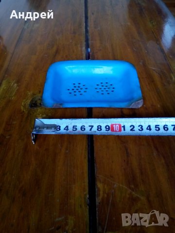 Стара емайлирана сапунерка, снимка 3 - Антикварни и старинни предмети - 25204414