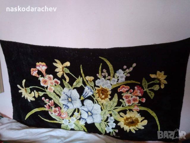 Кафьор за стена плюш декор цветя, снимка 4 - Антикварни и старинни предмети - 25553929