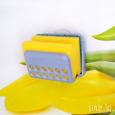 361 Държач поставка за домакинска гъба за чинии стойка органайзер с вакуум