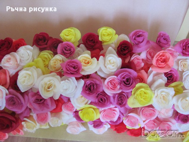 рози от хартия, снимка 3 - Декорация за дома - 18060019