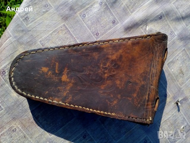 Стара кожена чантичка за велосипед,колело, снимка 2 - Антикварни и старинни предмети - 21636381