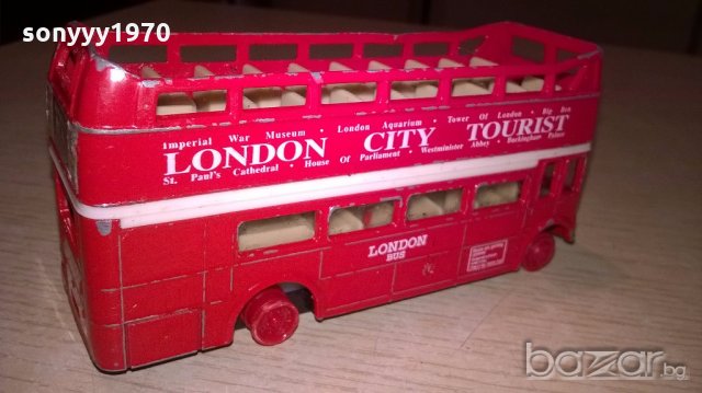 London bus-12х6х4см-метален-внос англия, снимка 3 - Антикварни и старинни предмети - 18541866