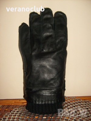 Мъжки кожени ръкавици Черен Класик, снимка 3 - Ръкавици - 26174766