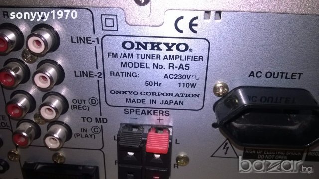 onkyo r-a5 stereo receiver-made in japan-внос швеицария, снимка 13 - Ресийвъри, усилватели, смесителни пултове - 18267288