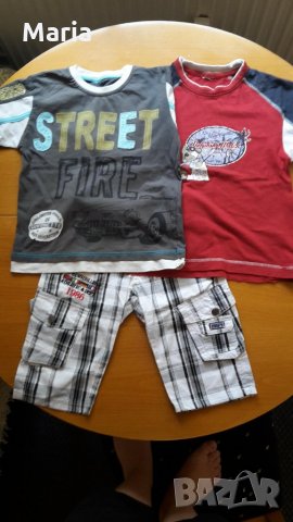 тениски, къси панталони, р. 116, под 2 лв.