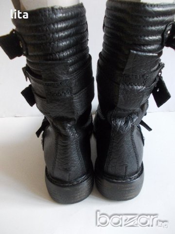 Кожени боти ZARA оригинални № 39, снимка 5 - Дамски боти - 19822354