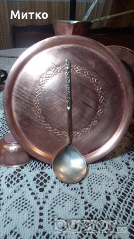Стари медни съдове и сервиз турски 100 г., снимка 13 - Антикварни и старинни предмети - 20343338