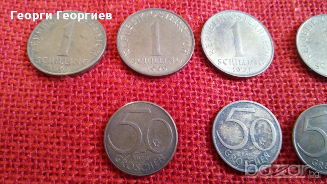 Австрийски монети, 15 броя, емисии от 1962г. до 1993г., много запазени, снимка 4 - Нумизматика и бонистика - 17128420