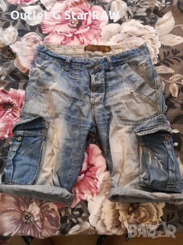 Мъжки къси дьнки john galliano , снимка 4 - Дънки - 22526153