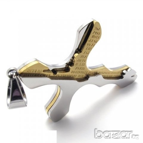 Уникален кръст! стомана!!!Красота вариант 2, снимка 2 - Колиета, медальони, синджири - 6651442