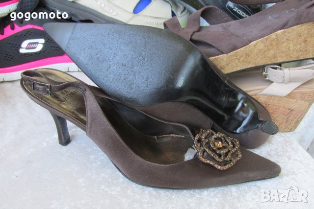 елегантни 39 - 40 дамски обувки Stuart Weitzman original от фин сатен , сандали, GOGOMOTO.BAZAR.BG®, снимка 8 - Сандали - 21822743