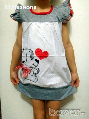 Рокля "Далматинче" 1-2-3-4-5 години, снимка 7 - Бебешки рокли - 17292440