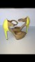 Кожени обувки на платформа в бежово и жълто номер 39, снимка 1 - Дамски обувки на ток - 24290715