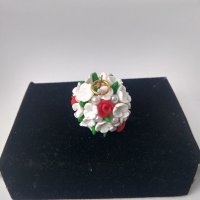 Ръчно изработени висулки букет от цветя, снимка 3 - Колиета, медальони, синджири - 22145768