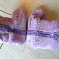 Детски лилави пантофи, тип ботуш, размер 23, стелка 14см , снимка 3 - Бебешки обувки - 13331451