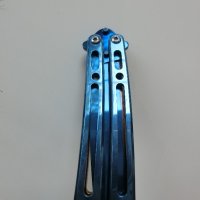 Нож тип пеперуда в синьо / , снимка 2 - Ножове - 22076421