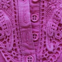 Лятна блузка в розов цвят с бродирана апликация H&M/дълъг ръкав, снимка 4 - Бебешки блузки - 25488338