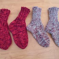 Нови топли вълнени чорапи плетени от истинска домашна вълна, подходящи за туризъм , снимка 2 - Спортна екипировка - 13480251