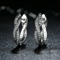 Сребърни стерлинги обеци  и пръстен Безкрайност, снимка 3 - Бижутерийни комплекти - 18127723