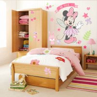 Minnie  Mouse Мини Маус фея с крила стикер лепенка за стена и мебел за детска стая, снимка 1 - Други - 21492068