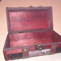 ретро дървена кутия с дръжка-20х11х11см-внос швеицария, снимка 6 - Антикварни и старинни предмети - 20978246