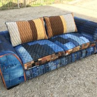 Дънков диван , снимка 4 - Дивани и мека мебел - 24866475