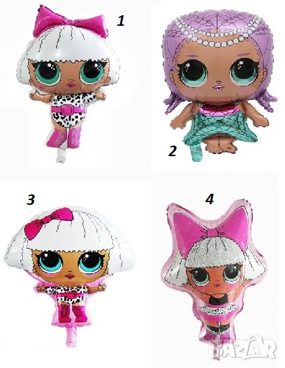 Кукли LOL L.O.L ЛОЛ Surprise 4 вида Огромен фолиев фолио балон хелий газ или обикновен, снимка 1