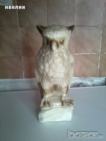стара статуетка-бухал , снимка 1