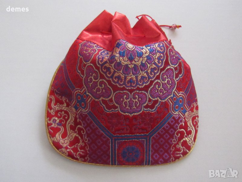 Традиционна торбичка тип пунгия от плат DELL от Монголия-12, снимка 1