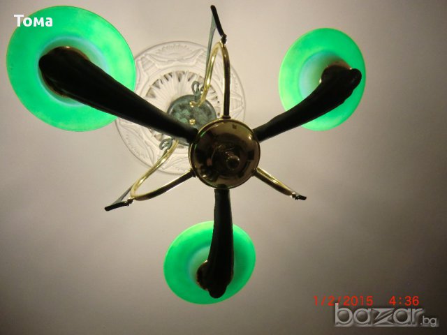 полюлей в зелено и златисто, снимка 5 - Полилеи - 14273640