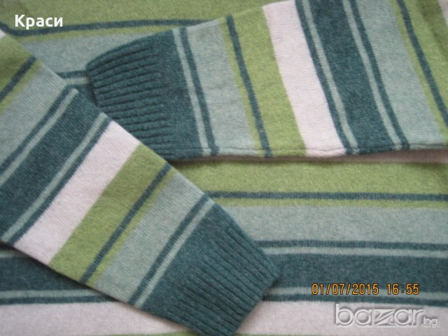 Красив зелен пуловер М р-р, снимка 3 - Пуловери - 20265465