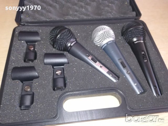 shure & behringer-микрофони комплект с куфар и държачи, снимка 12 - Микрофони - 20929154