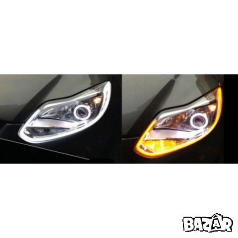 лед ленти за фарове тип ангелско око с функция мигач, снимка 2 - Аксесоари и консумативи - 24383672