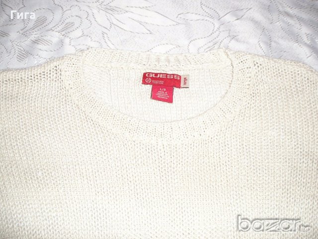 Ленен пуловер GUESS, снимка 3 - Блузи с дълъг ръкав и пуловери - 18993883