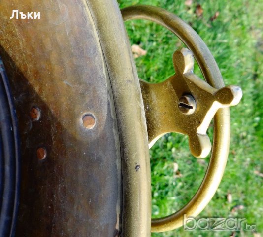 Бронзов котел,менче,съд за дърва,кашпа 30 литра. , снимка 3 - Антикварни и старинни предмети - 20104828