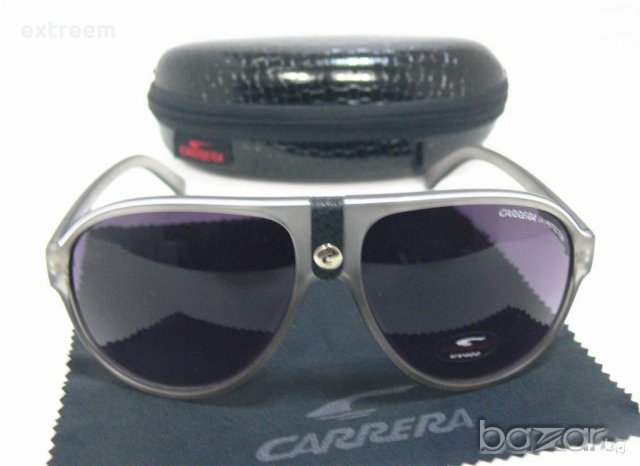 C A R R E R A - Авиатор СИВО МАТ ПРОЗРАЧНА РАМКА и ПРЕЛИВАЩО тъмни стъкла +UV400, снимка 2 - Слънчеви и диоптрични очила - 21334818
