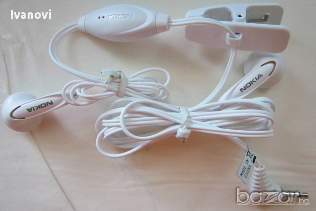 слушалки/ стерео хендсфрита за Nokia, с тънката (2,5мм) букса + щипка за закачане, снимка 2 - Слушалки, hands-free - 10492336