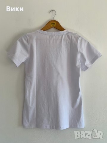 Бяла тениска Liu Jo с дантела и лого, снимка 7 - Тениски - 24948401