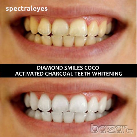 Избелване на зъби Diamond Smiles Coco Органичен Активен въглен на прах Блестяща и Неустоима Усмивка!, снимка 3 - Други - 18472800
