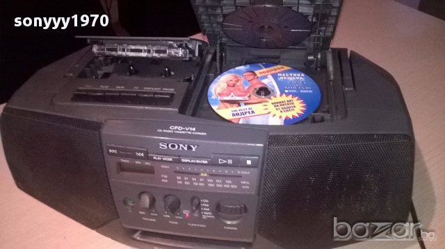 sony cfd-v14 cd/radio cassette corder-внос швеицария, снимка 4 - Ресийвъри, усилватели, смесителни пултове - 12794227