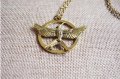 Колие от филма Игрите на глада 3 Сойка присмехулка Hunger Games Mockingjay,цвят старо злато и злато, снимка 9