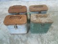Стари военни метални кутии ( военен , военна , войнишка , войнишки , армейска , military ) 