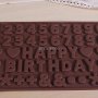 силиконов молд форма малки цифри числа и надпис happy birthday за шоколад торта фондан тесто  и др., снимка 2