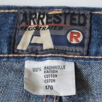 Arrested мъжки дънки сини широки 100% памук, снимка 2 - Дънки - 23436800