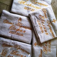 Кокплект 2 броя кърпи за Кръщене, снимка 17 - Подаръци за кръщене - 8122417